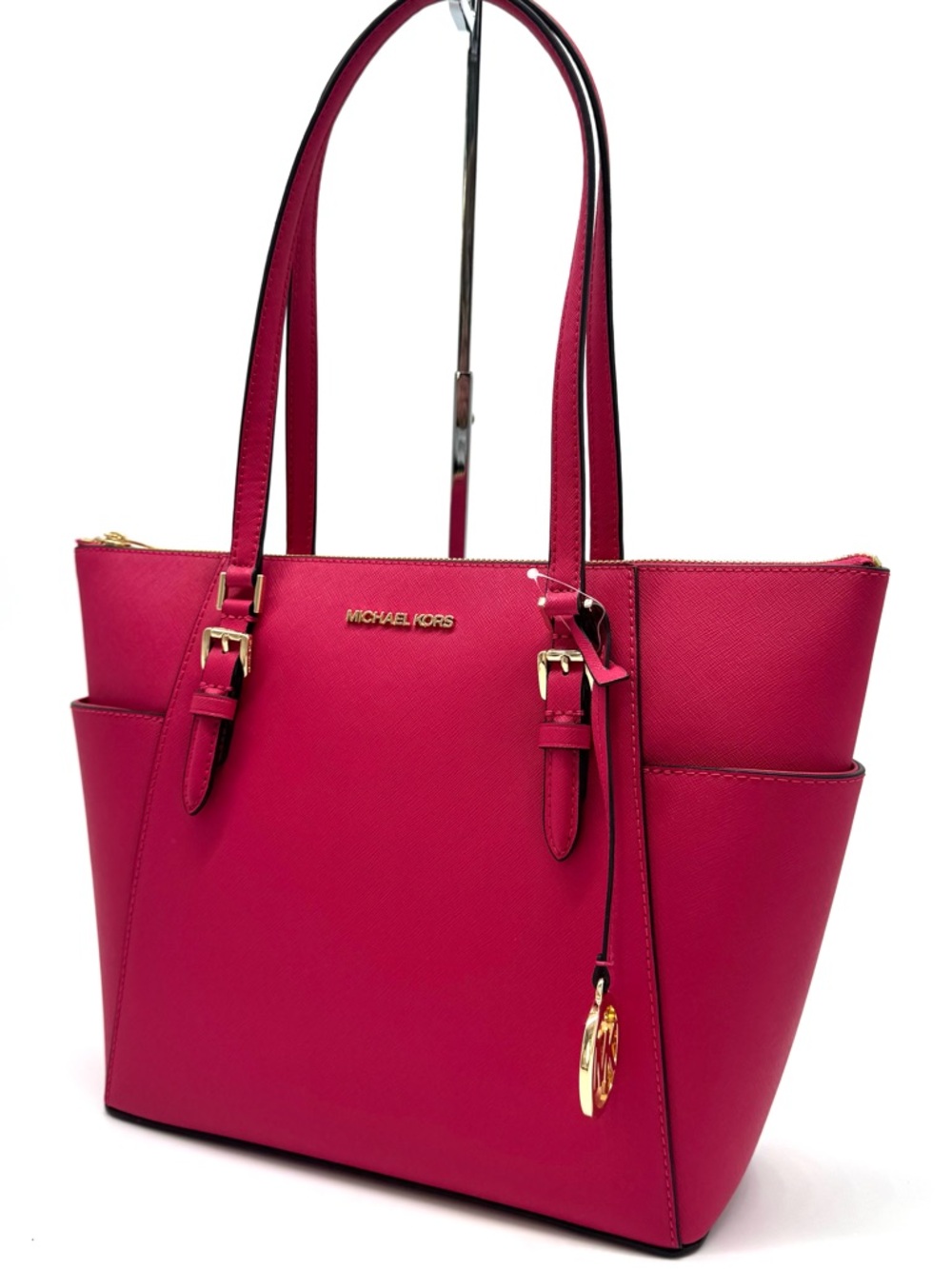 Michael Kors Large Charlotte Tote Bag Electric Pink